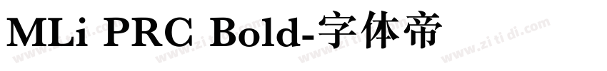 MLi PRC Bold字体转换